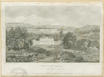 Etruria Hall: gravure, nd [ca. 1830] (prent)