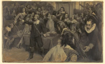 Scène in het Huis van het Parlement, 2 maart 1629