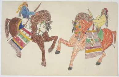 Twee mannen te paard
