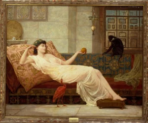 Frederick Goodall, Dolce far niente, schilderij, 1889