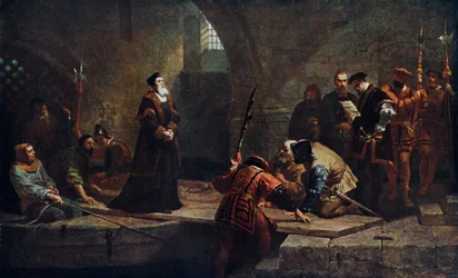 Thomas Cranmer bij de Traitors Gate, 1553