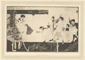 [Aubrey Beardsley: Verjaardag van Madame Sagalle].