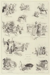 Schetsen onder de Hopplukkers in Kent