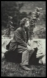 Portretfoto van William Morris door Frederick Hollyer