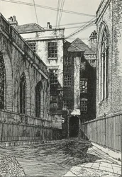 Zuidzijde van de hal in Cliffords Inn in de City of London