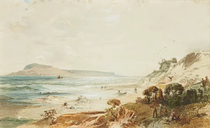 Uitzicht op Portland en Sandsfoot Castle, Dorset