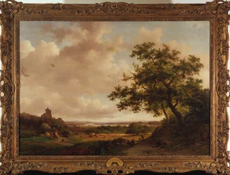 Uitzicht op de Maas, Nederland, 1859