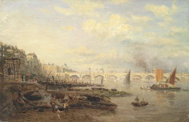 De Theems en Waterloo Bridge vanaf Somerset House, ca. 1820-30