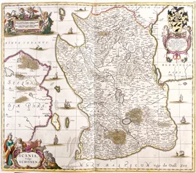 Kaart van Skåne (Zweden)