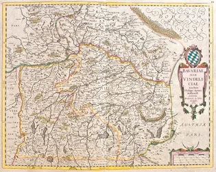 Kaart van Beieren (Duitsland)