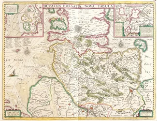 Kaart van het Hertogdom Holstein (Duitsland)