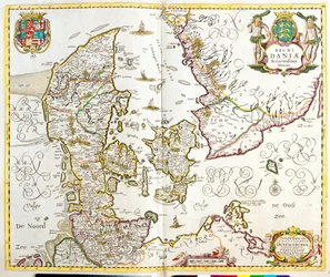 Kaart van het Koninkrijk Denemarken