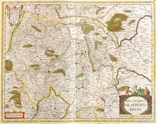 Kaart van de Palts-Rijnland (Duitsland)