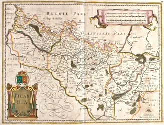 Kaart van de provincie Picardië (Frankrijk)
