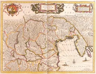 Kaart van de Venetiaanse gebieden in Italië
