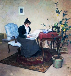 Mijn vrouw (olieverf op doek)
