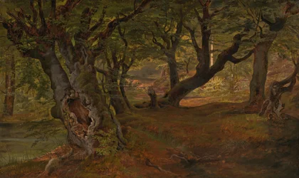 Uitzicht op het Bregentved-bos, Sjaeeland, midden jaren 1830