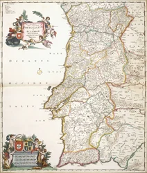 Kaart van Portugal, c.1680