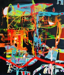 Levendige stedelijke abstracte kunst