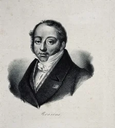 Portret van de componist Gioachino Antonio Rossini 1792-1868
