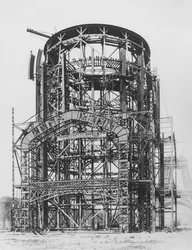 Bouw van de Grand Dome Central voor de Exposition Universelle, Parijs, 1888
