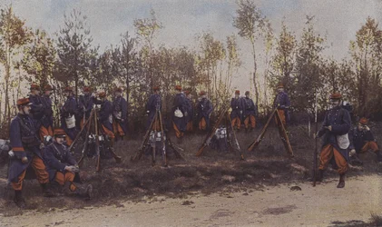 Franse infanterie op manoeuvres