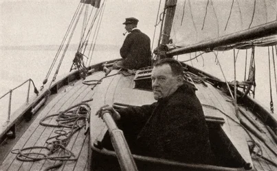 Hilaire Belloc in zijn boot