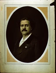 Imp. Lemercier & Co. portret van een man (sepia foto)