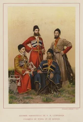 Het Russische Leger: Persoonlijke Escorte van Zijne Majesteit de Keizer, Kozakken van de Terek en de Koeban (foto)