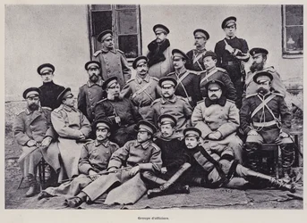 Het Russische leger: groep officieren