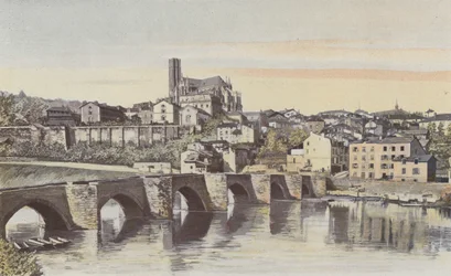 Limoges, Algemeen uitzicht, stroomopwaarts van de Pont Saint-Étienne (linkeroever van de Vienne)