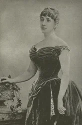 Madame Marguerite De Bonnemain, minnares van Generaal Boulanger (zwart-wit foto)