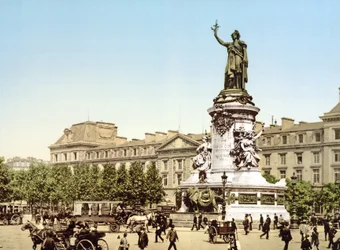 Place de la République, Parijs, gepubliceerd 1900