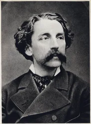 Portret van Etienne Mallarme, alias Stephane Mallarme (1842-1898) circa 1873, Franse dichter. Fotografie