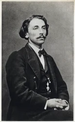 Portret van Etienne Mallarme alias Stephane Mallarme (1842-1898) in 1862, Franse dichter. Fotografie