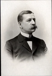 Portret van Salomon August Andree (1854-1897), Zweedse ingenieur, natuurkundige, luchtvaartpionier en poolonderzoeker