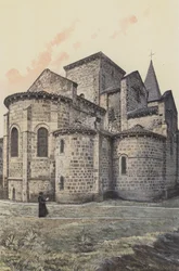 Saint-Désiré, Kerk, Zijkant van de apsis