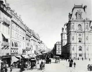 De rue de Rivoli en het nieuwe stadhuis, ca. 1882