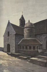 Tregastel, Kerk en ossuarium