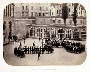 Uitzicht op de binnenplaats van de Ecole Imperial Polytechnique
