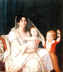 Een moeder en haar kinderen, ca. 1808