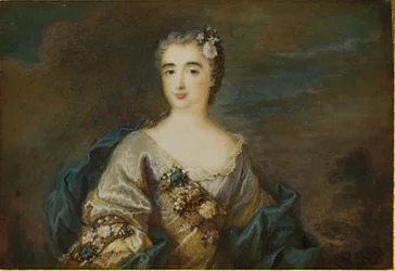 Een dame genaamd Louise-Jeanne de Durfot, hertogin van Mazarin en de Meilleraye, ca. 1750