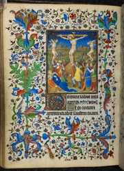 Kruisiging, uit de Chevalier Getijden, c.1420