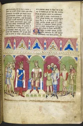 Add. MS 12228, f.223, Roman du Roy Meliadus de Leonnoys, c.1352 (perkament)