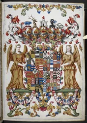 Wapen uit Getijdenboek (The Bedford Hours) c.1410-30