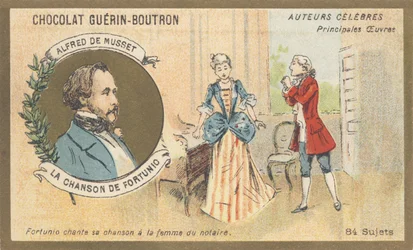 Alfred de Musset (1810-1857), Franse schrijver van de Romantische periode, auteur van 
