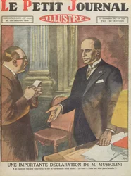 Een Belangrijke Verklaring van Benito Mussolini (1883-1945) uit Le Petit Journal, 25 december 1927