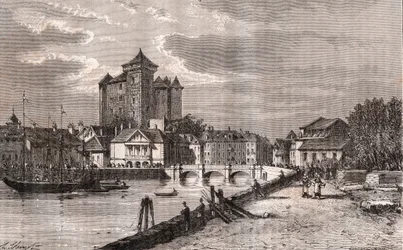 Annecy - Auvergne-Rhone-Alpes - gravure in 