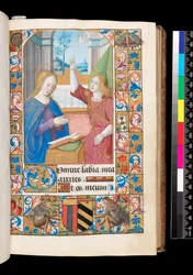 Aankondiging uit Getijdenboek, MS 92 f.27r, West-Frankrijk
