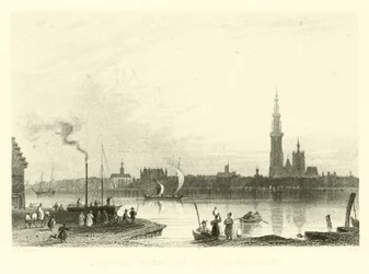 Antwerpen vanaf de Tête de Flandre